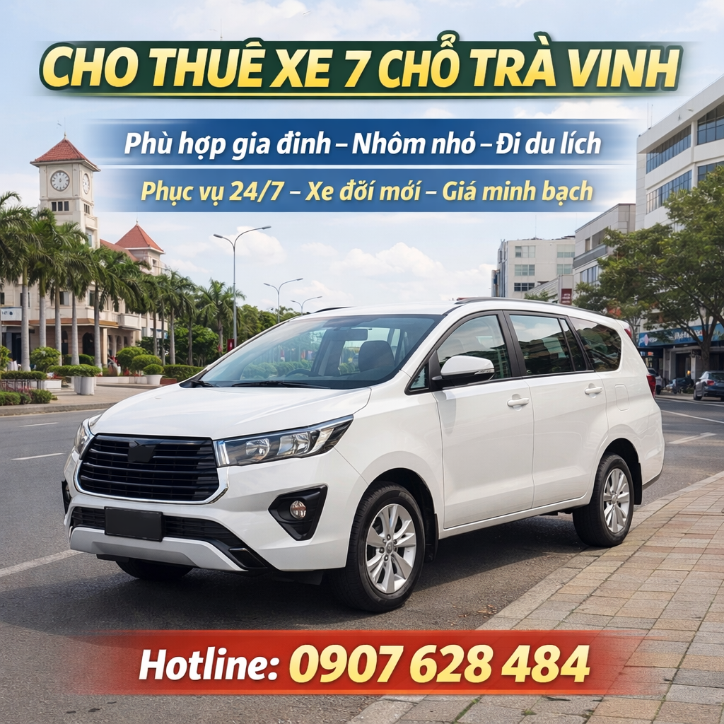 Alternative view of Thuê Xe 7 Chỗ Trà Vinh – Rộng Rãi, Thoải Mái
