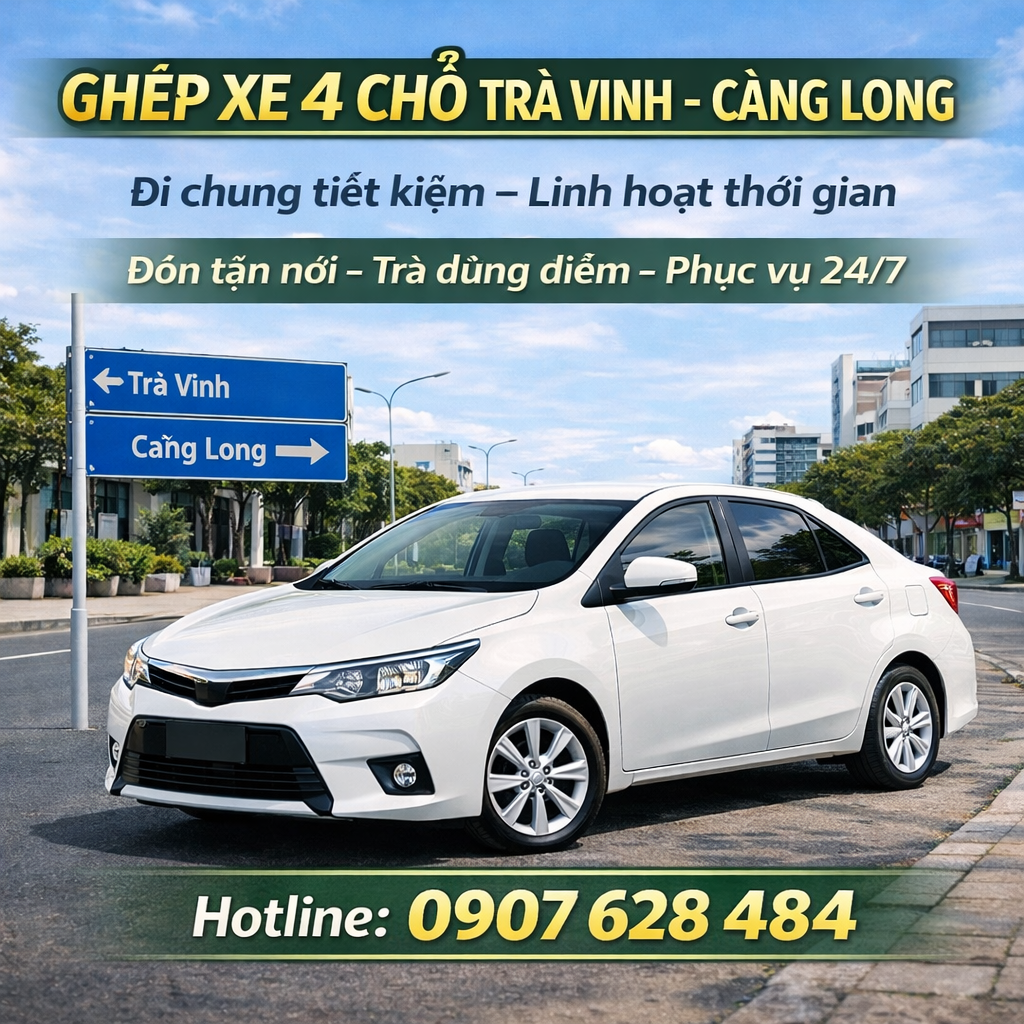 Taxi càng long trà vinh