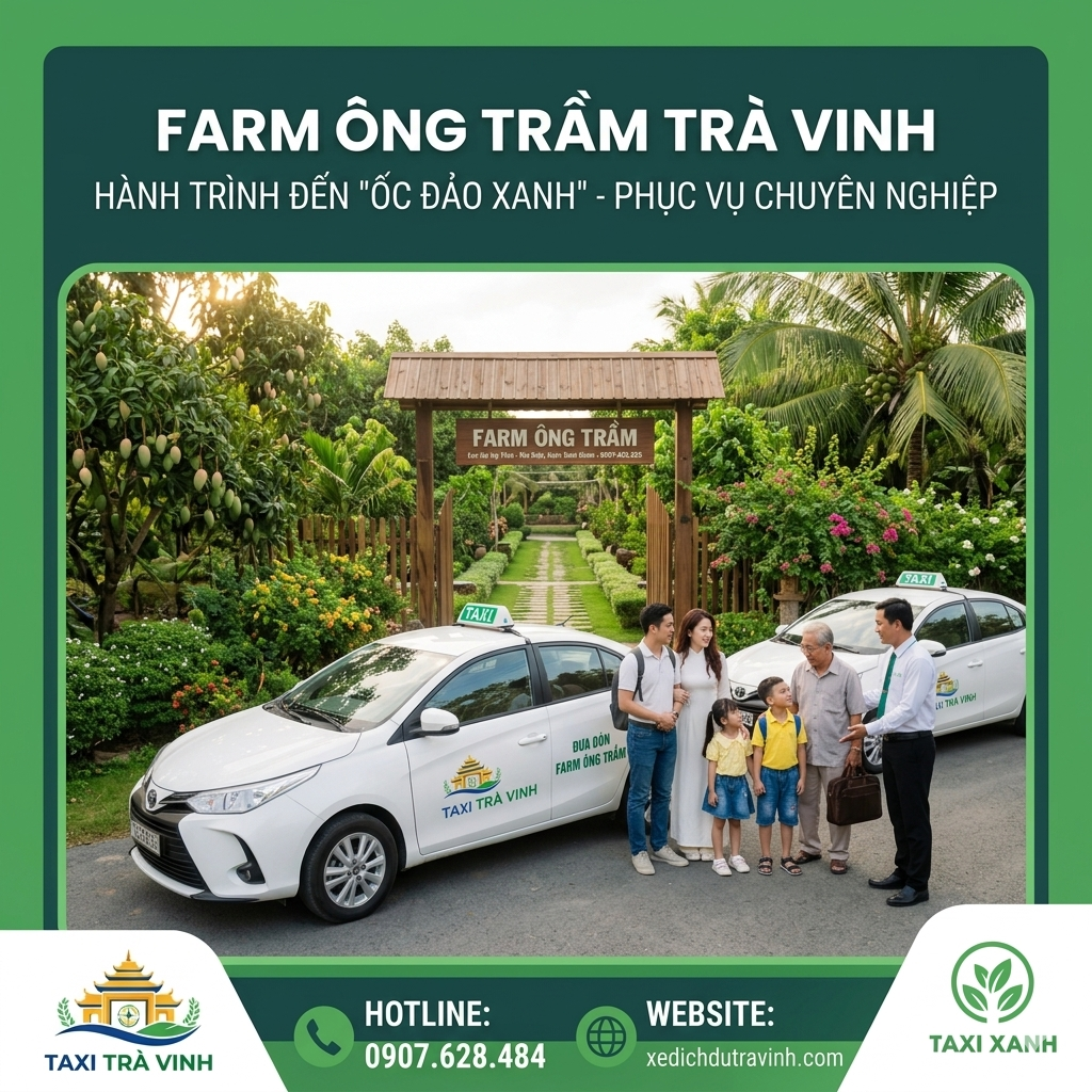 taxi đưa đón fam ông trầm trà vinh